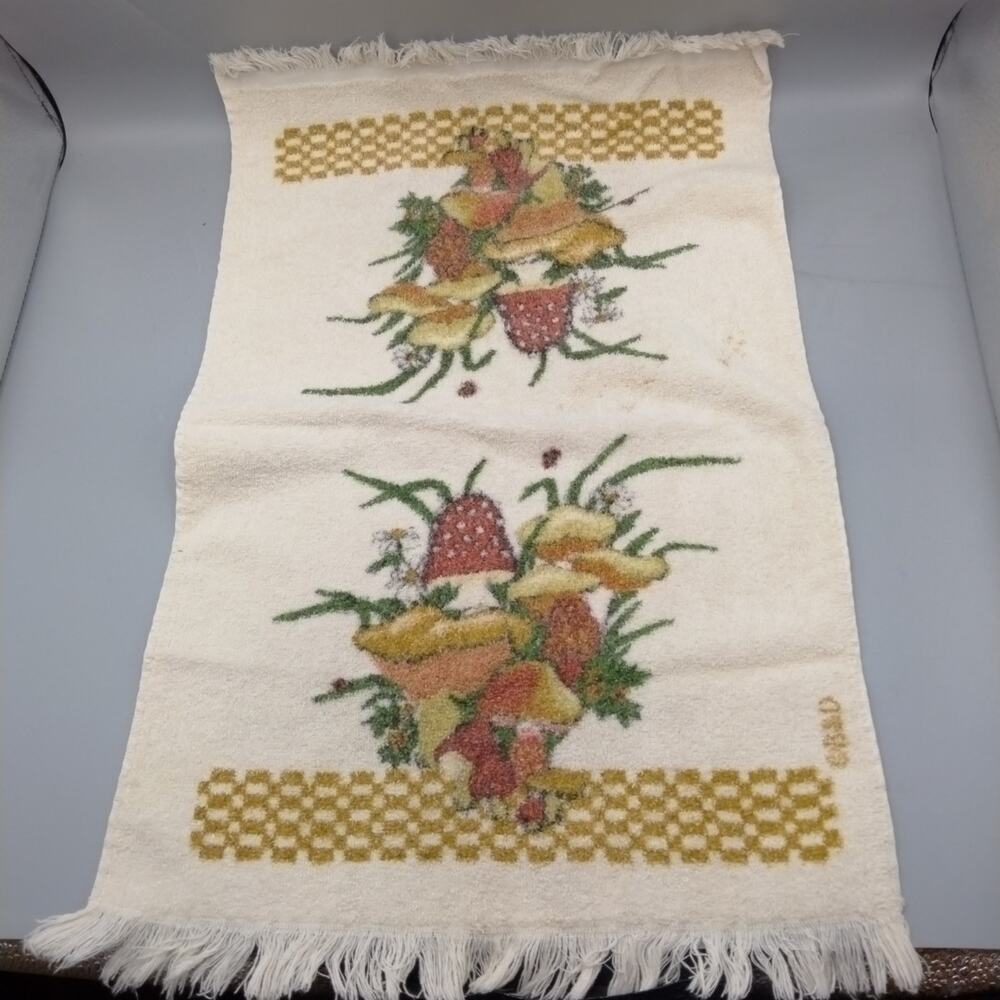 Cannon Retro Mushroom Hand Towel Cotton Vintage Fringe